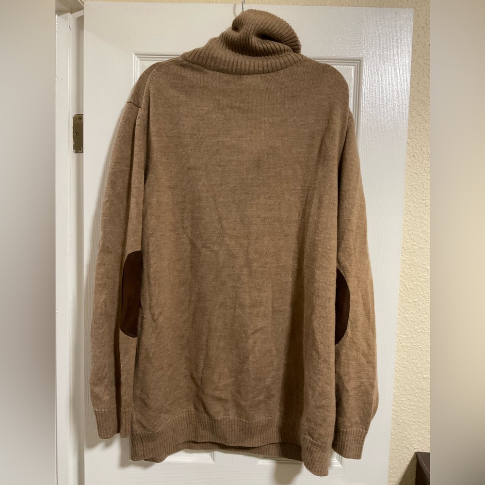 Men’s Rochester Tan Wool Sweater - Picture 3 of 11